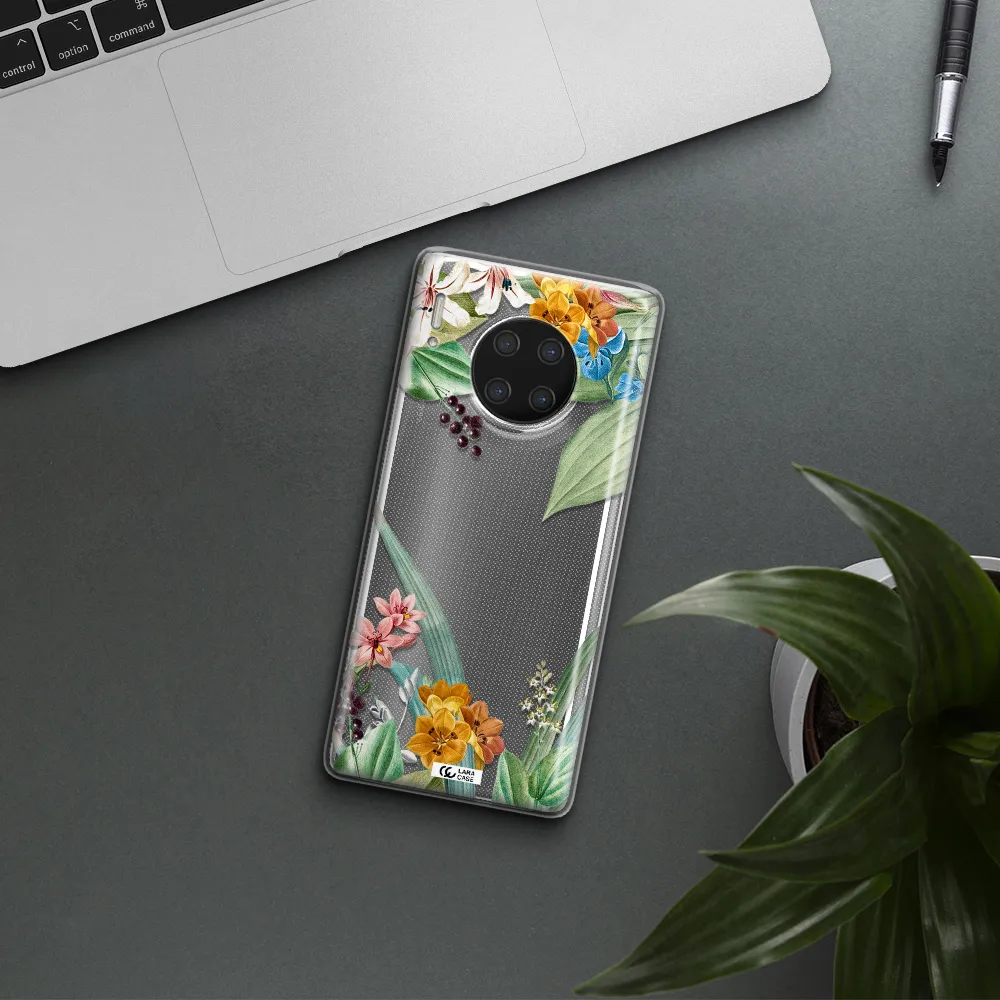 Summer Flower Vector Huawei Mate 30 Pro Clear TPU Case