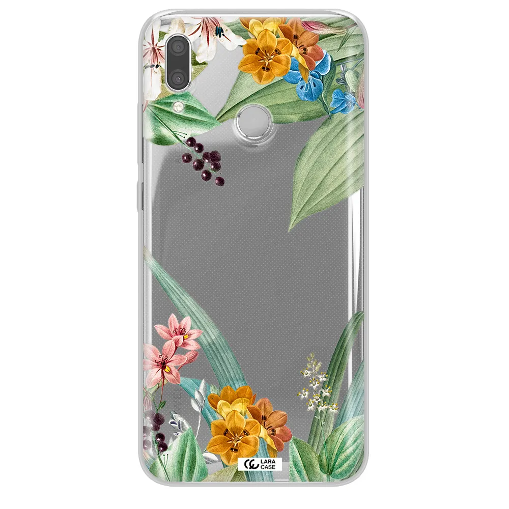 Summer Flower Vector Huawei P Smart 2019 Clear TPU Case