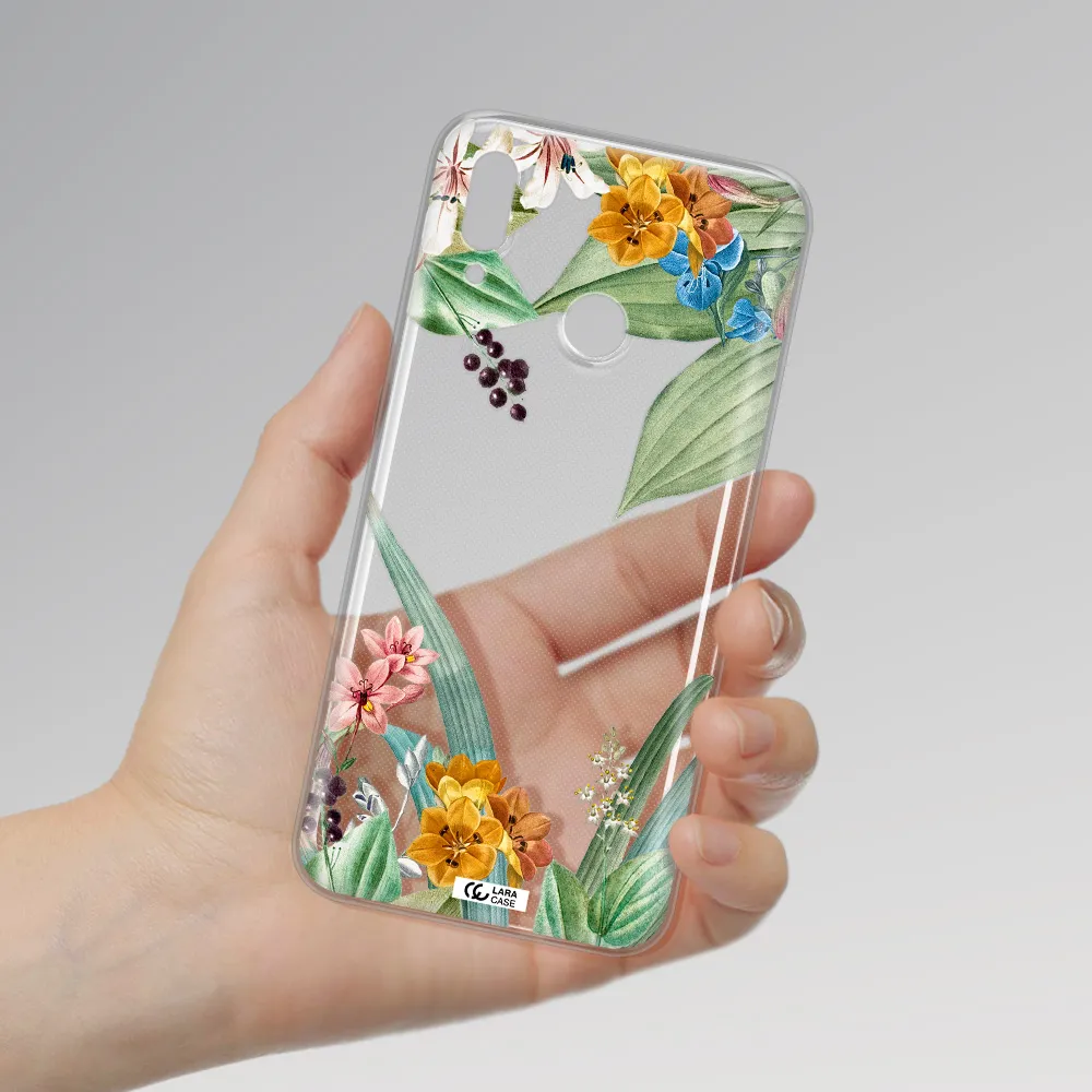 Summer Flower Vector Huawei P Smart 2019 Clear TPU Case