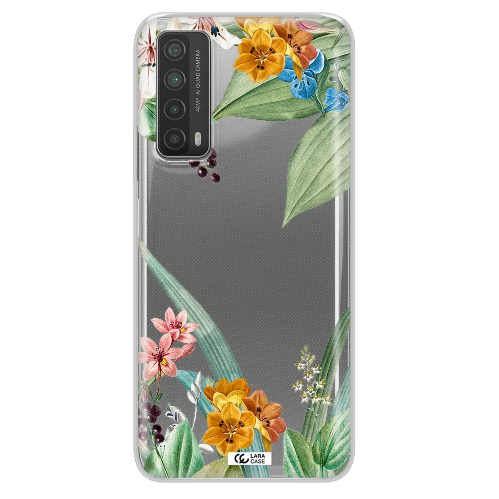 Summer Flower Vector Huawei P Smart 2021 Clear TPU Case