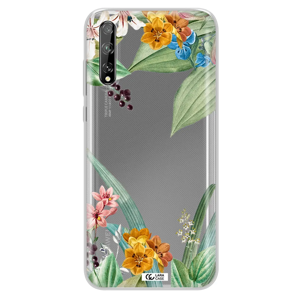 Summer Flower Vector Huawei P Smart S Clear TPU Case