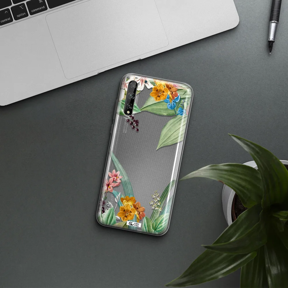 Summer Flower Vector Huawei P Smart S Clear TPU Case