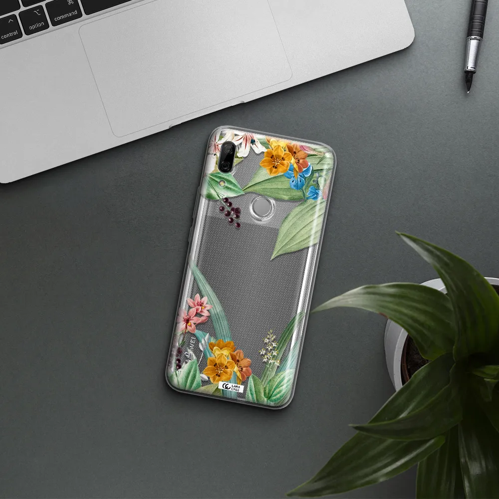 Summer Flower Vector Huawei P Smart Z Clear TPU Case