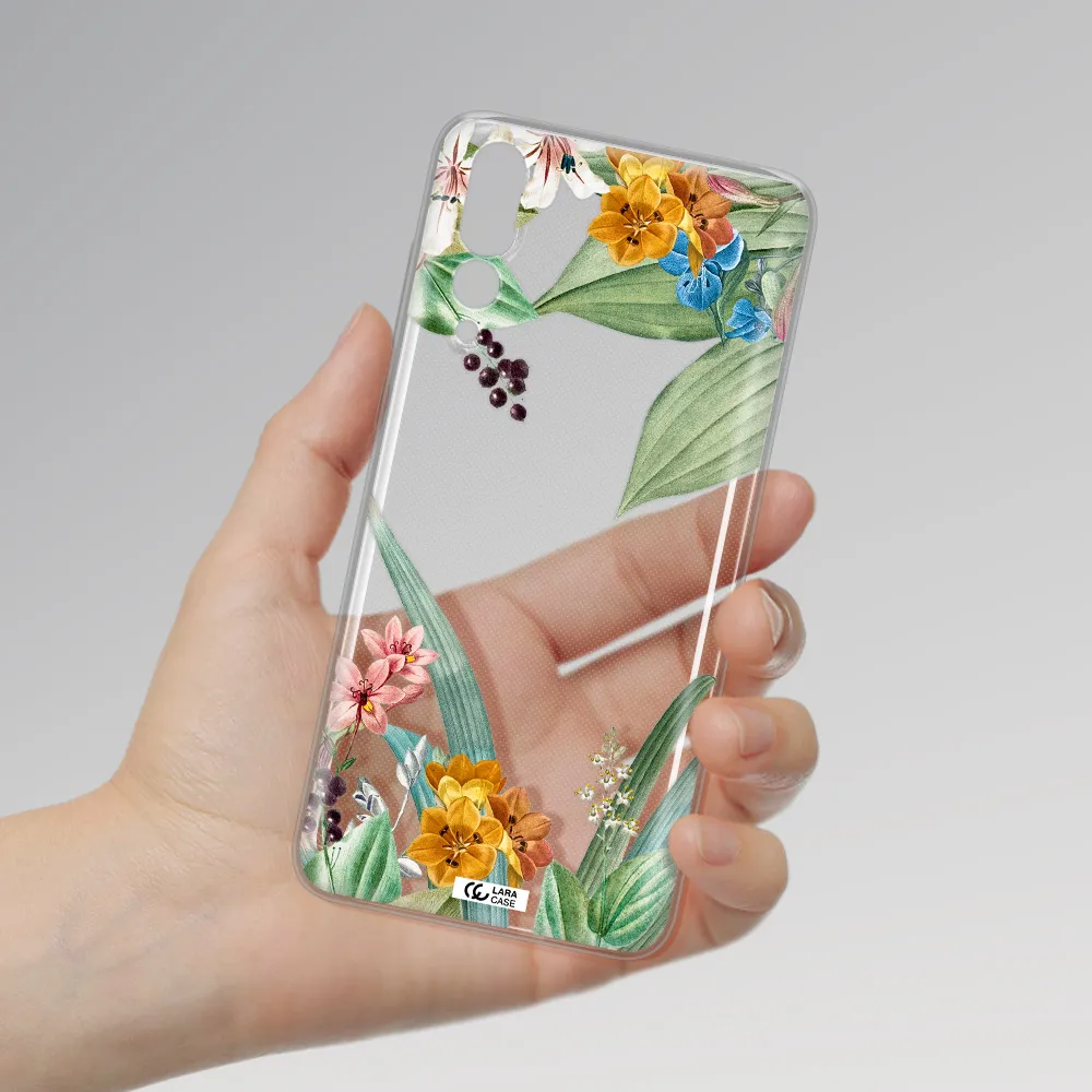 Summer Flower Vector Huawei P20 Pro Clear TPU Case