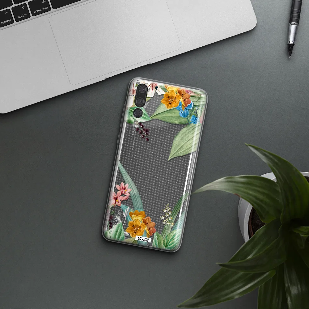 Summer Flower Vector Huawei P20 Pro Clear TPU Case