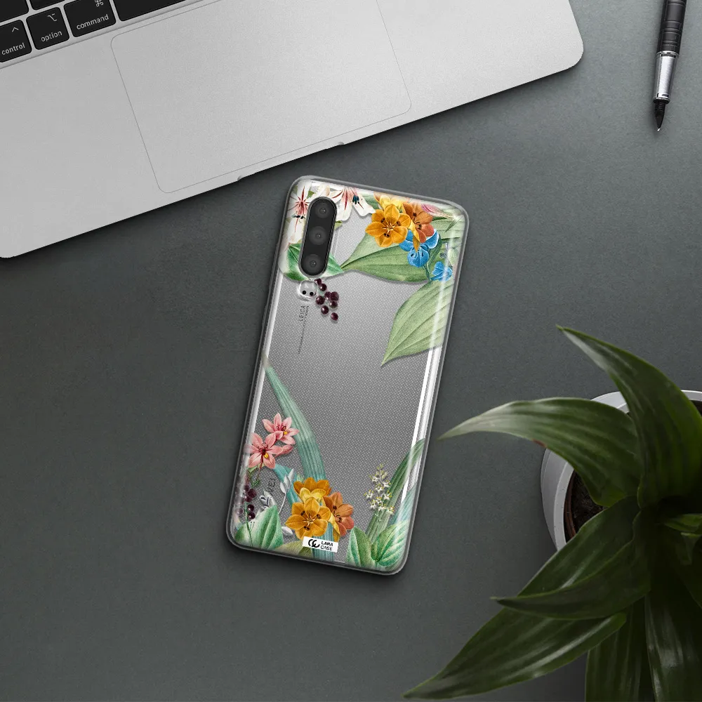 Summer Flower Vector Huawei P30 Clear TPU Case