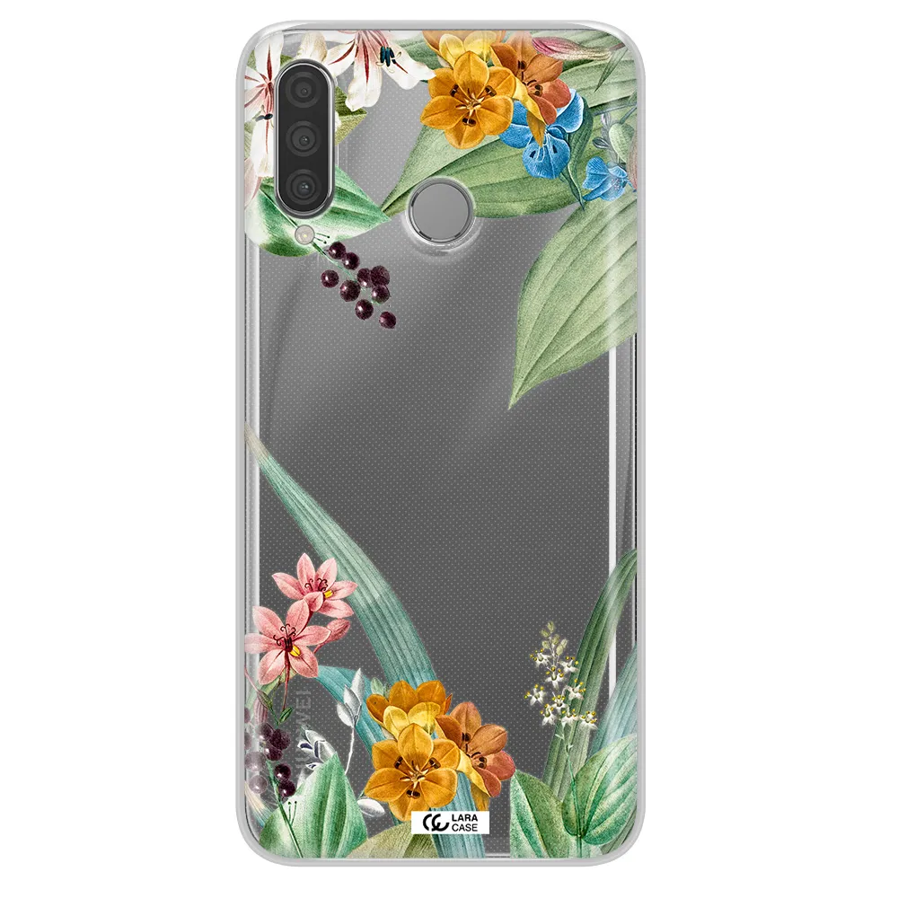 Summer Flower Vector Huawei P30 Lite Clear TPU Case