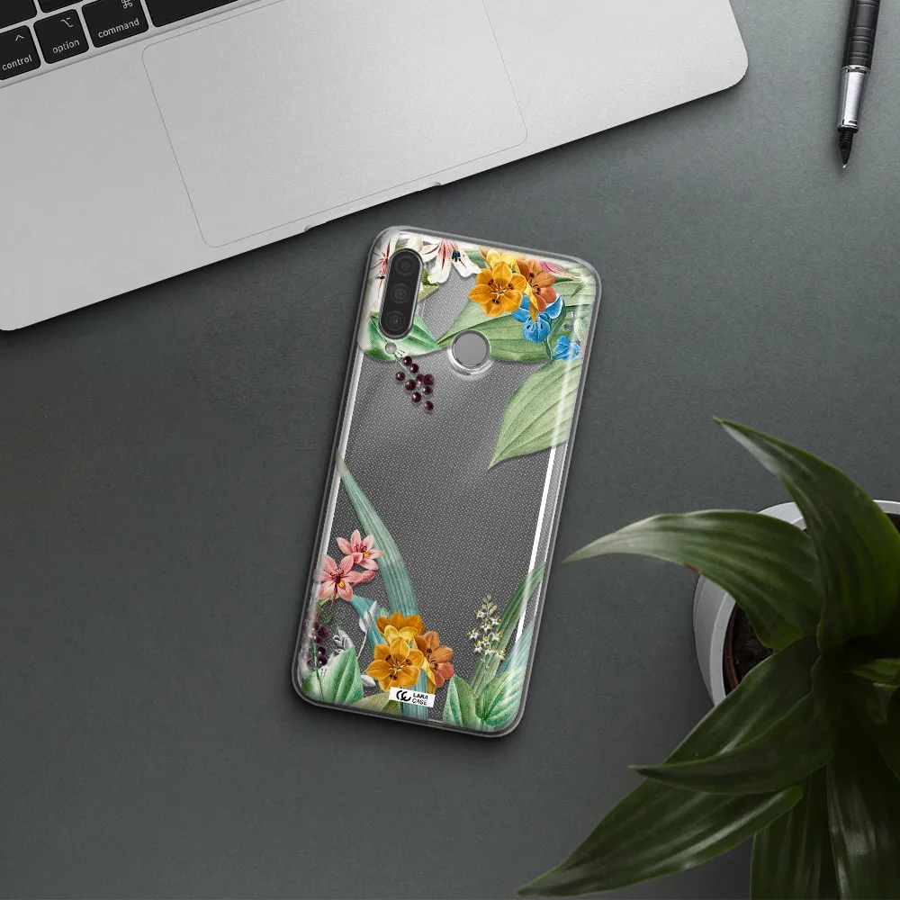 Summer Flower Vector Huawei P30 Lite Clear TPU Case