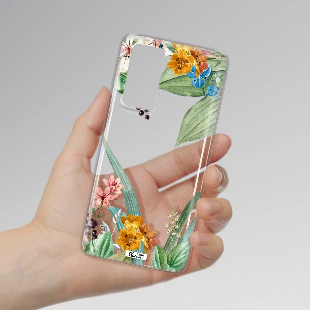 Summer Flower Vector Huawei P40 Clear TPU Case