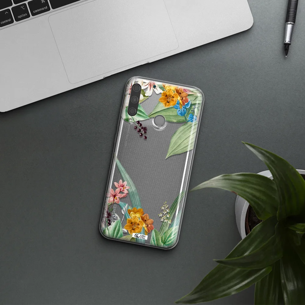 Summer Flower Vector Huawei P40 Lite E Clear TPU Case