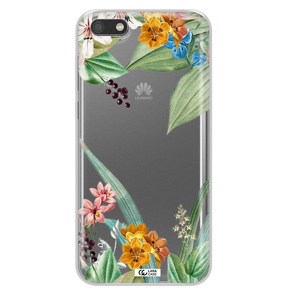 Summer Flower Vector Huawei Y5 2018 Clear TPU Case