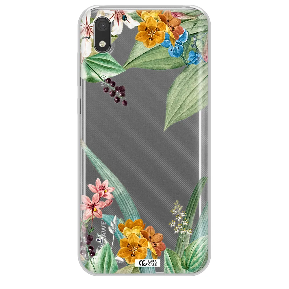 Summer Flower Vector Huawei Y5 2019 Clear TPU Case