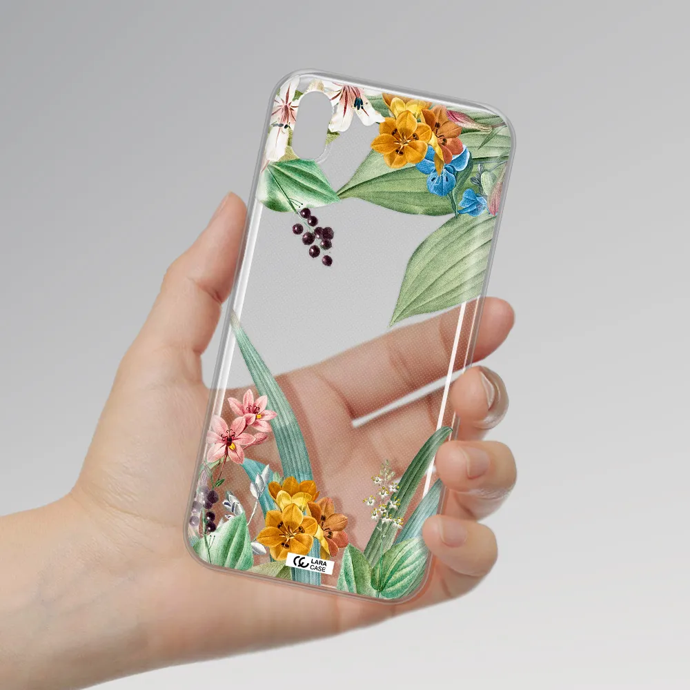 Summer Flower Vector Huawei Y5 2019 Clear TPU Case