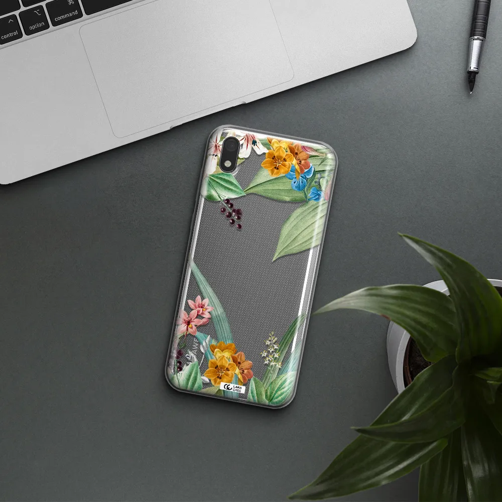 Summer Flower Vector Huawei Y5 2019 Clear TPU Case