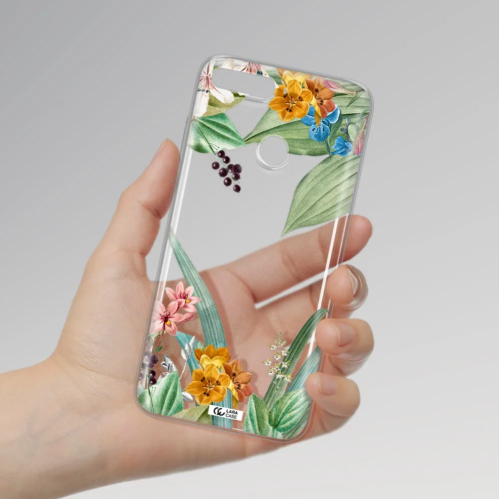 Summer Flower Vector Huawei Y6 Prime 2018 Clear TPU Case