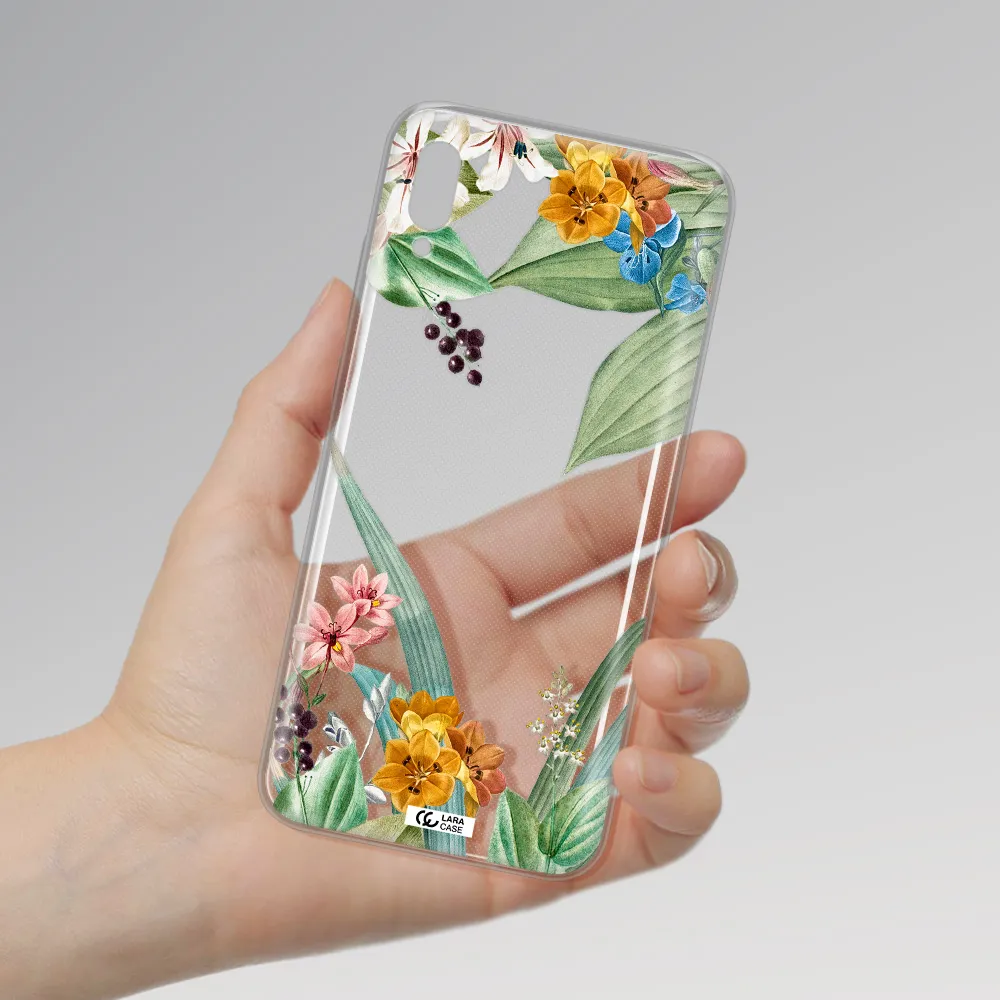 Summer Flower Vector Huawei Y6 Pro 2019 Clear TPU Case
