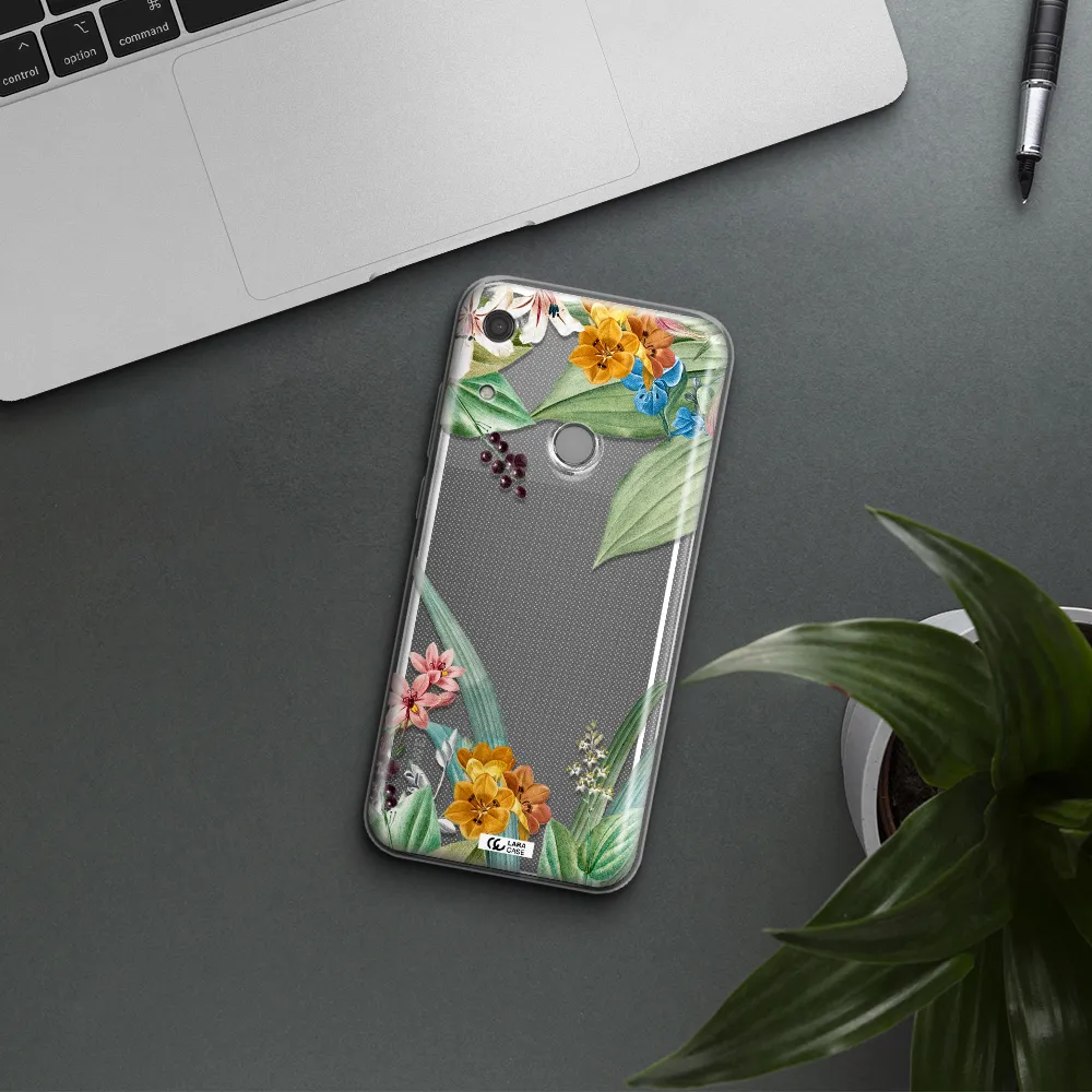 Summer Flower Vector Huawei Y6S Clear TPU Case