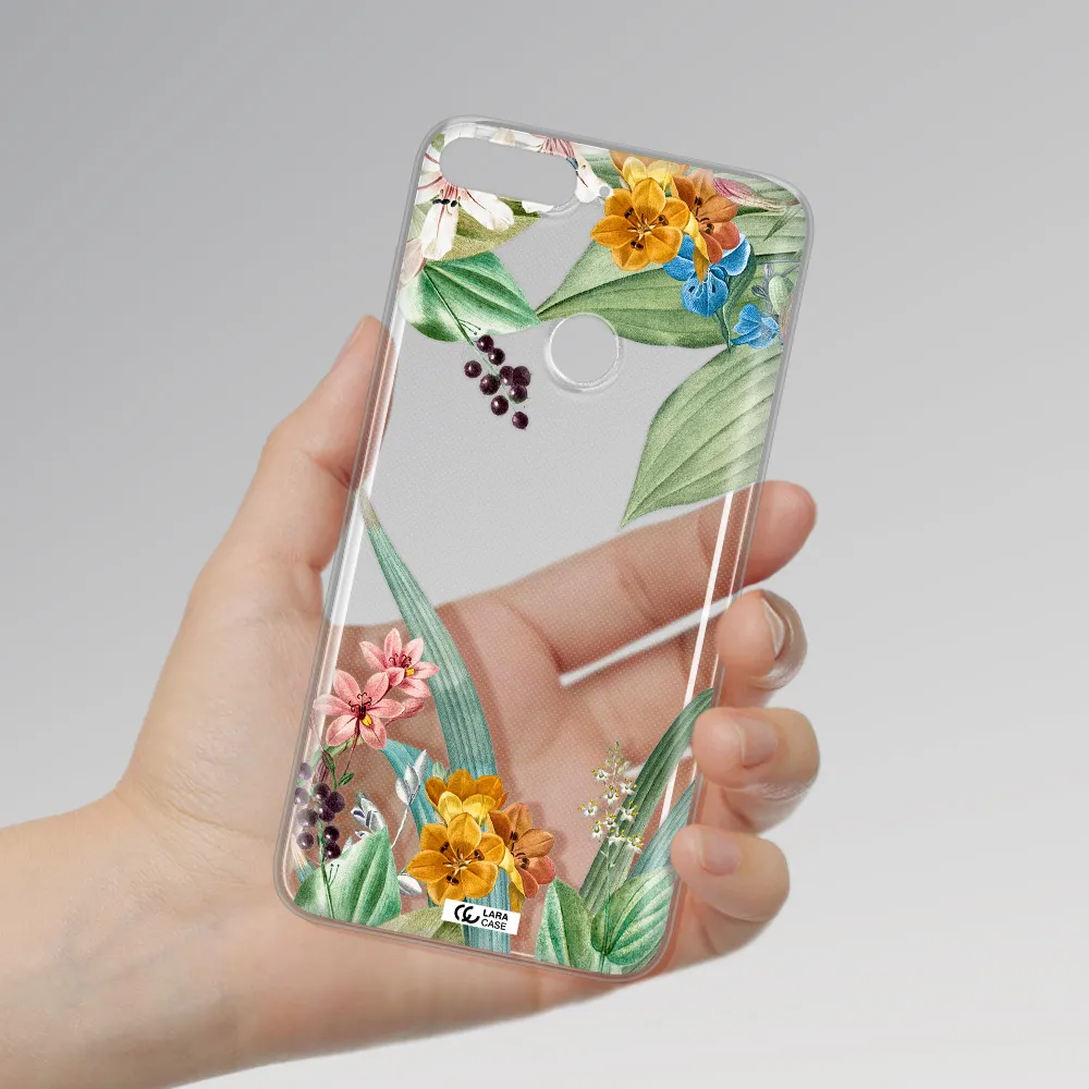 Summer Flower Vector Huawei Y7 Prime 2018 Clear TPU Case