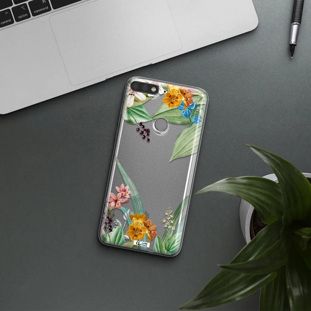 Summer Flower Vector Huawei Y7 Prime 2018 Clear TPU Case