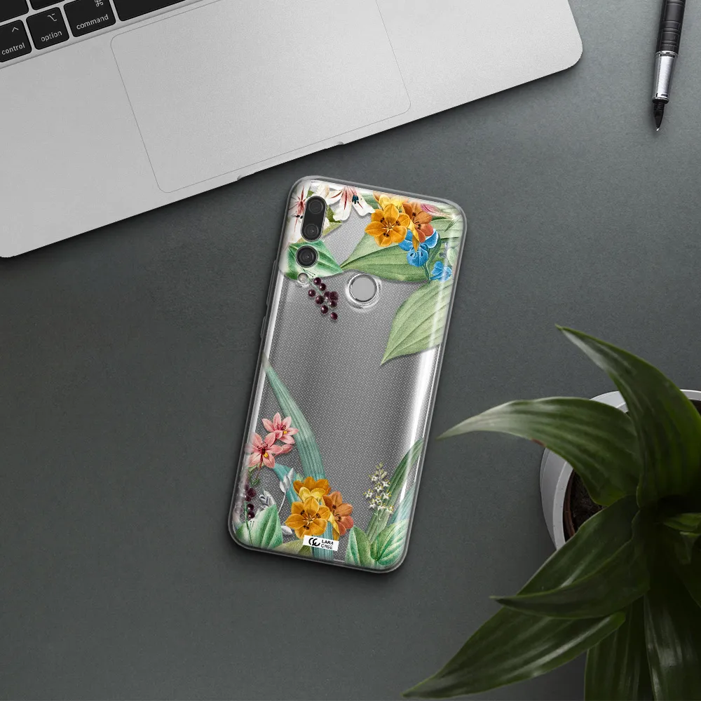 Summer Flower Vector Huawei Y9 Prime 2019 Clear TPU Case