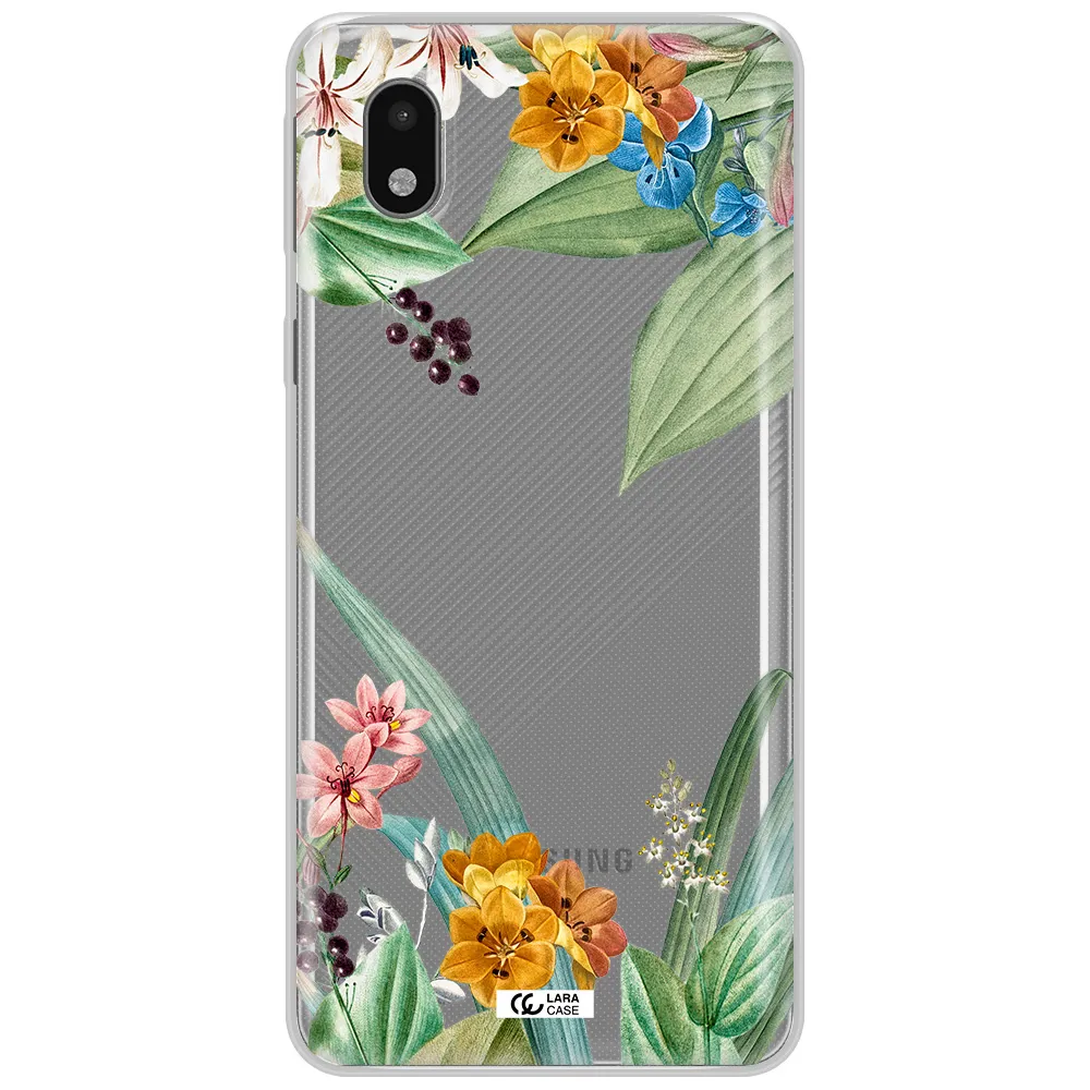Summer Flower Vector Samsung A01 Core Clear Tpu Case