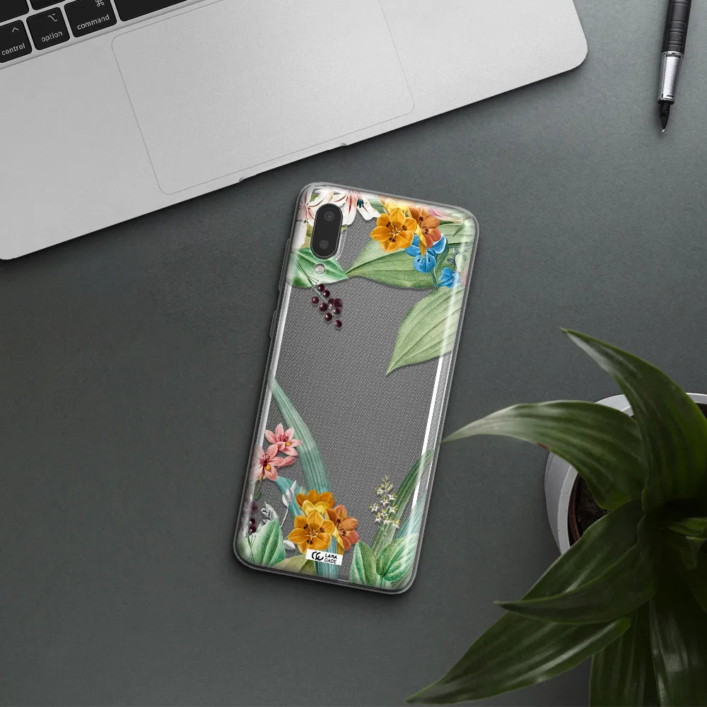 Summer Flower Vector Samsung A02 Clear TPU Case