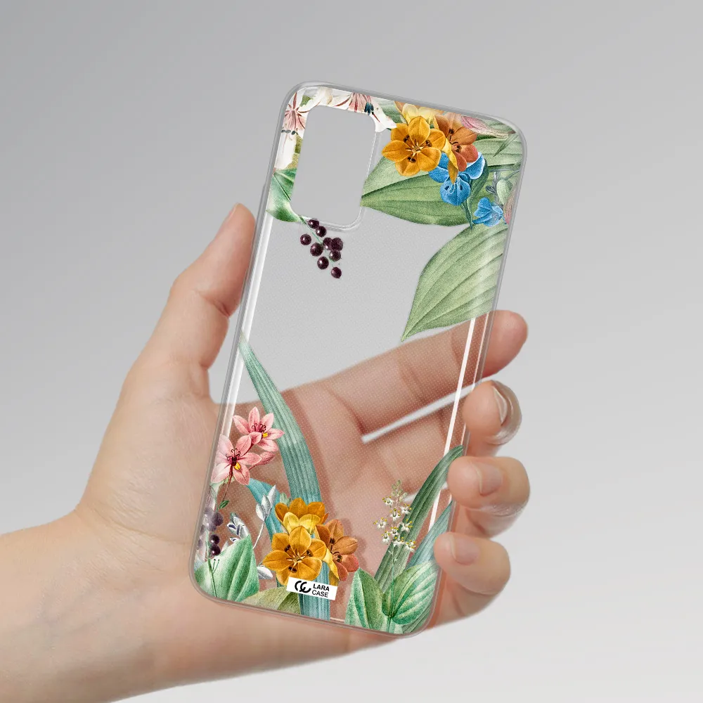 Summer Flower Vector Samsung A02S Clear TPU Case
