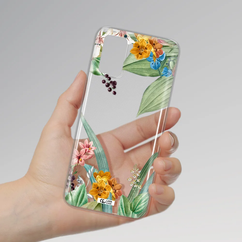 Summer Flower Vector Samsung A03S Clear TPU Case