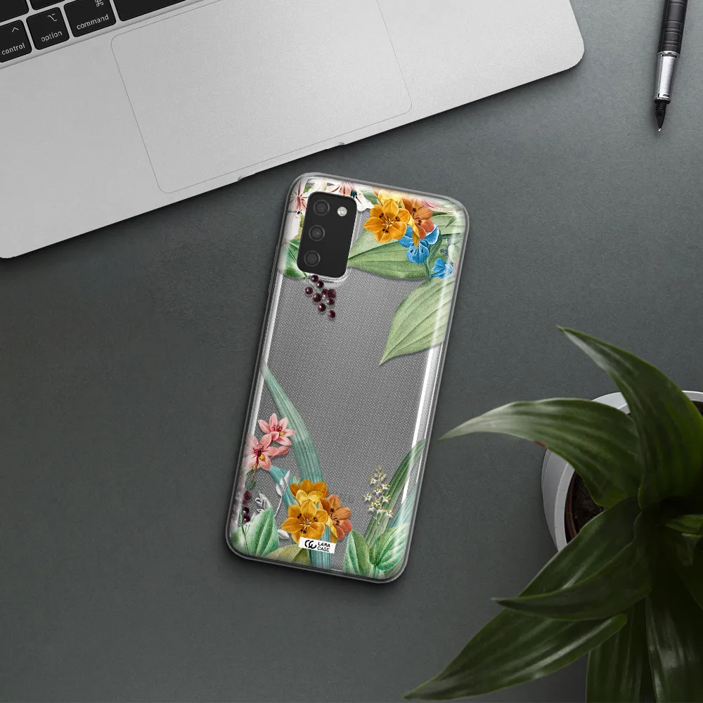 Summer Flower Vector Samsung A03S Clear TPU Case