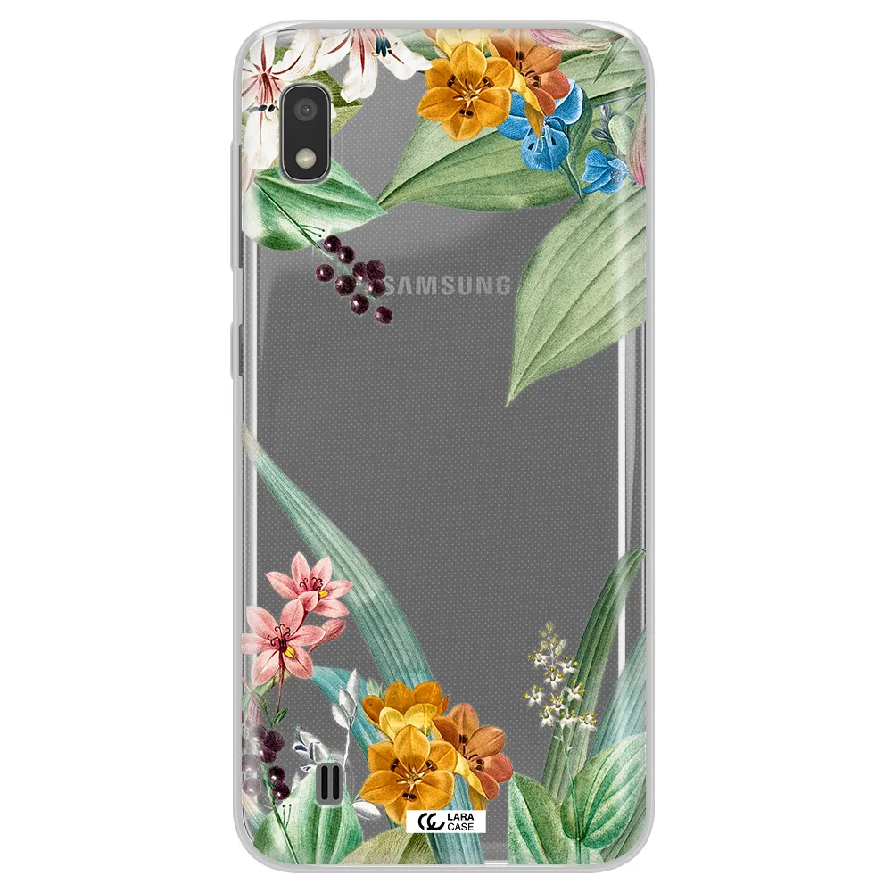 Summer Flower Vector Samsung A10 Clear TPU Case
