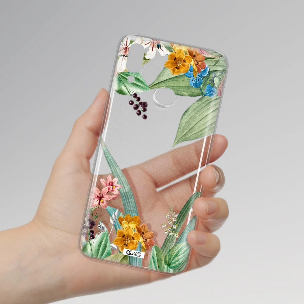 Summer Flower Vector Samsung A10S Clear TPU Case