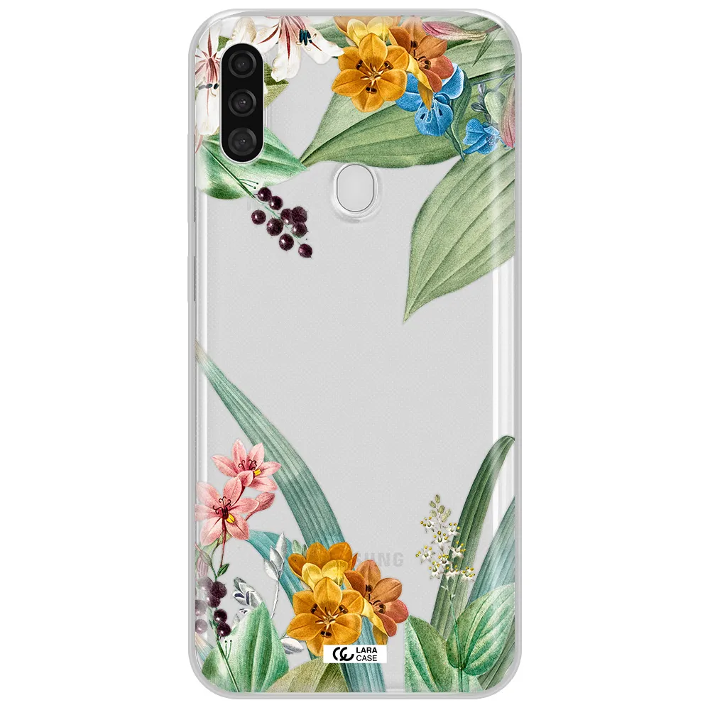 Summer Flower Vector Samsung A11 Clear TPU Case