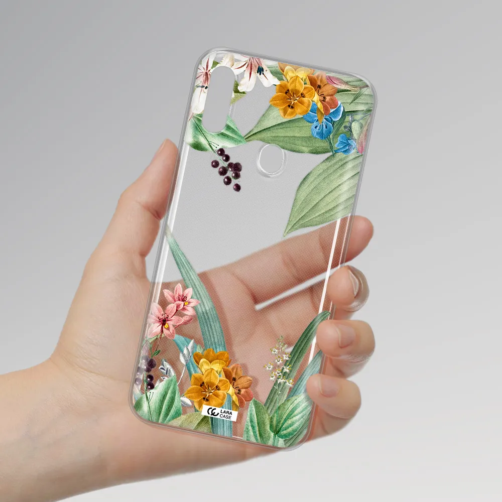 Summer Flower Vector Samsung A11 Clear TPU Case