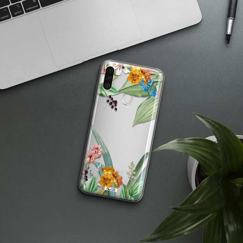 Summer Flower Vector Samsung A11 Clear TPU Case