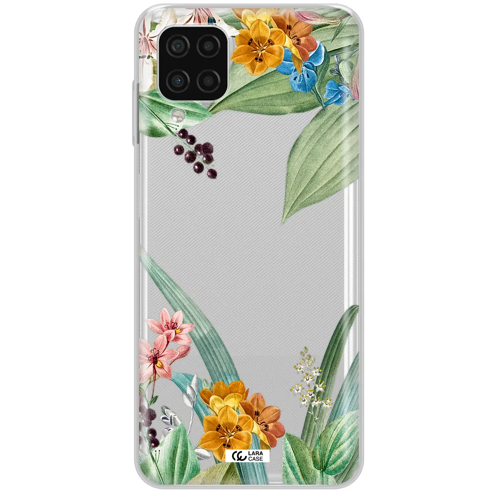 Summer Flower Vector Samsung A12 4g Clear TPU Case