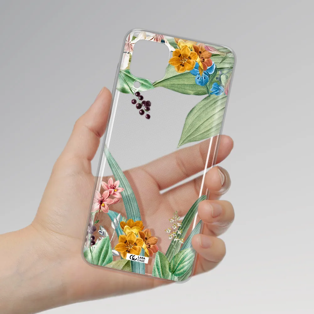 Summer Flower Vector Samsung A12 4g Clear TPU Case
