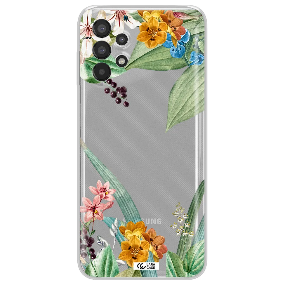 Summer Flower Vector Samsung A13 Clear TPU Case