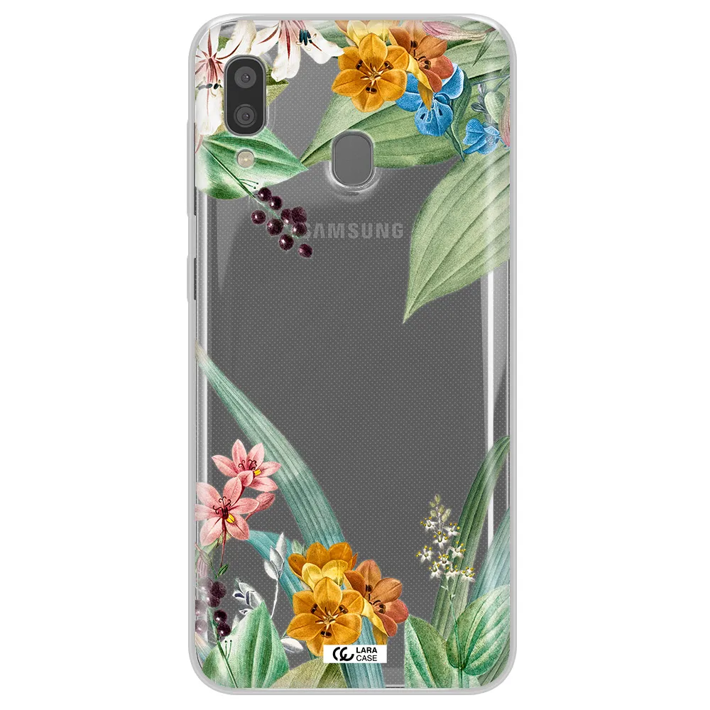 Summer Flower Vector Samsung A20 Clear TPU Case