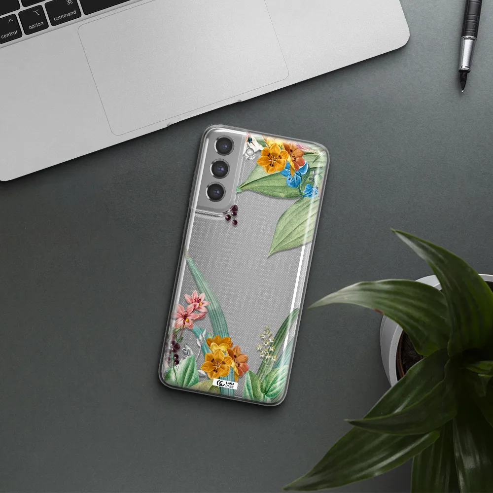 Summer Flower Vector Samsung A21 Fe Clear TPU Case