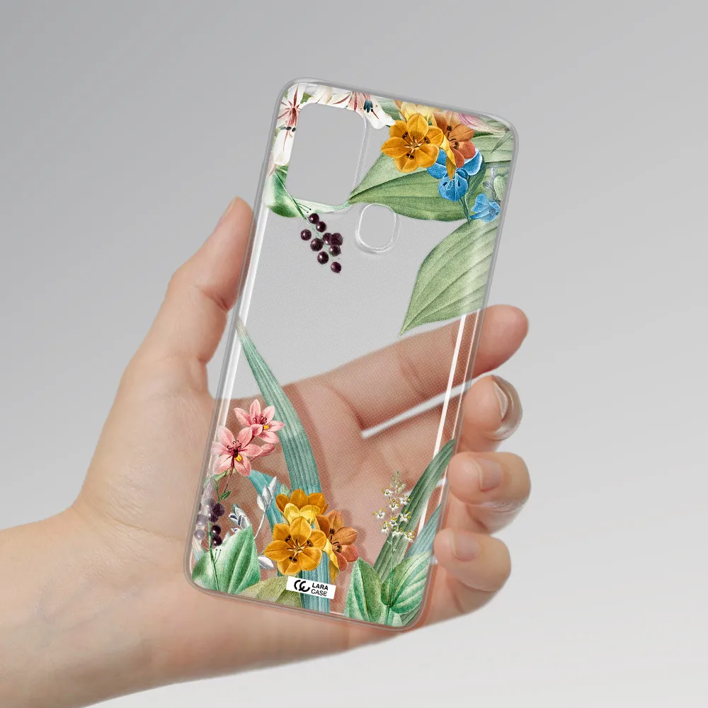 Summer Flower Vector Samsung A21S Clear TPU Case