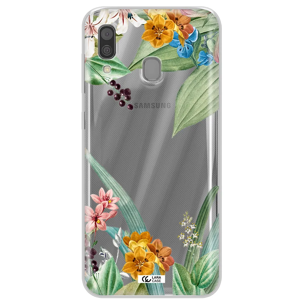 Summer Flower Vector Samsung A30 Clear TPU Case