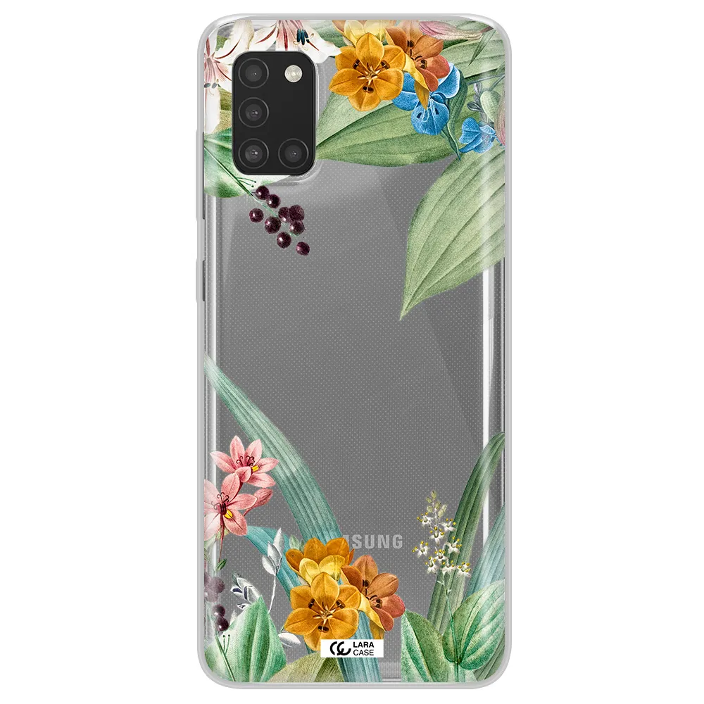 Summer Flower Vector Samsung A31 Clear TPU Case
