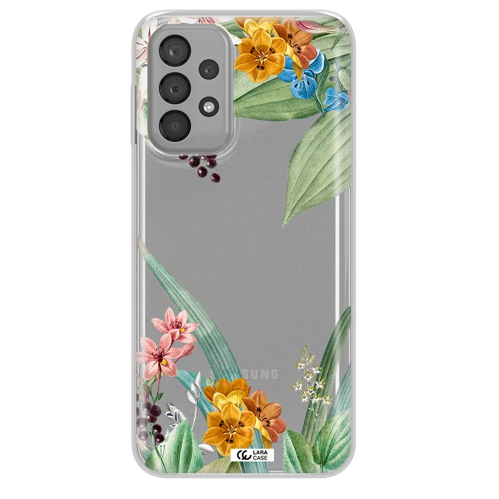 Summer Flower Vector Samsung A33 Clear TPU Case
