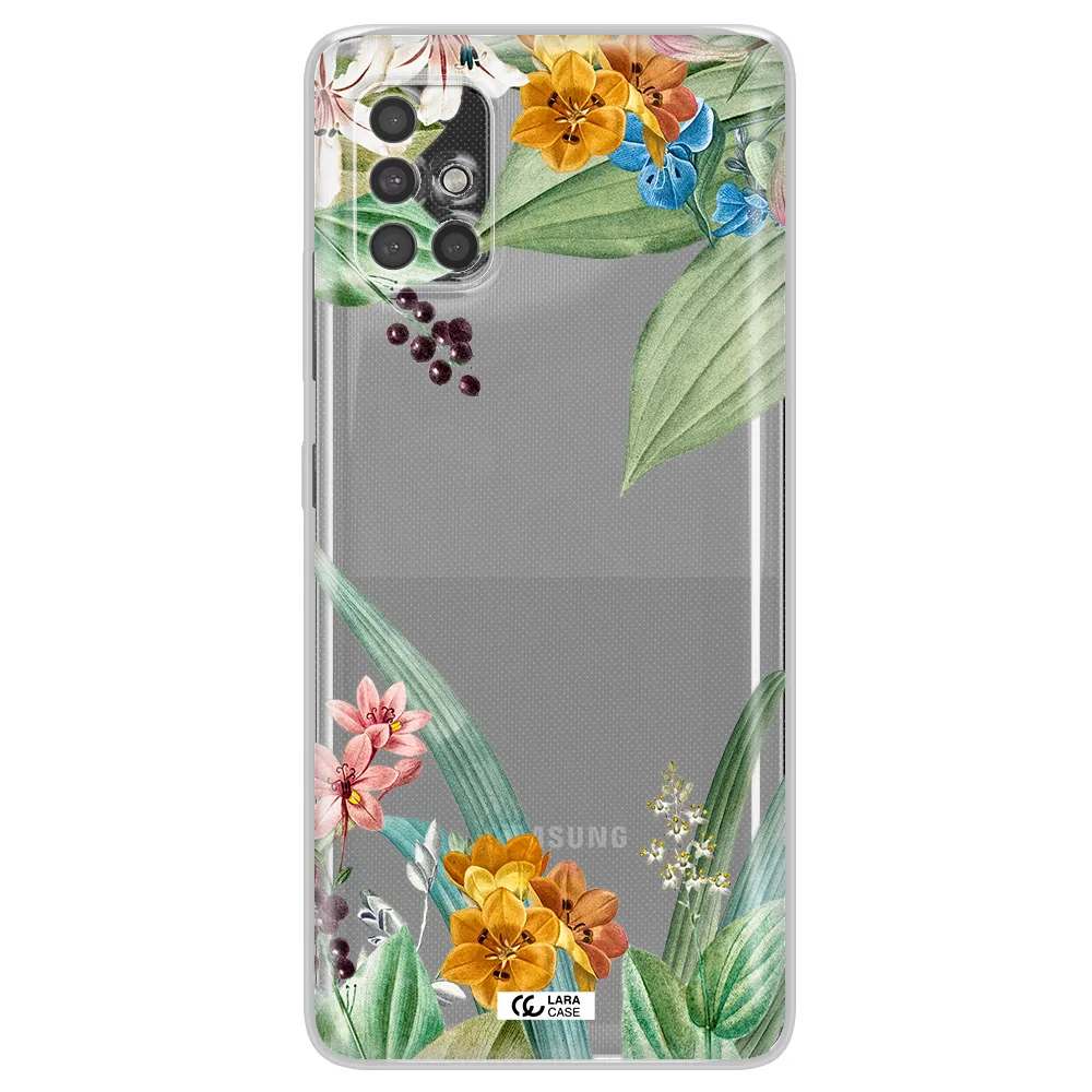 Summer Flower Vector Samsung A40S Clear Tpu Case