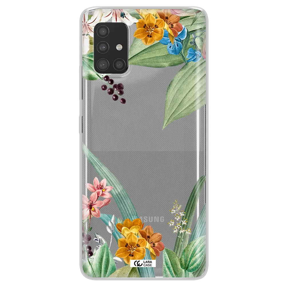 Summer Flower Vector Samsung A51 Clear TPU Case
