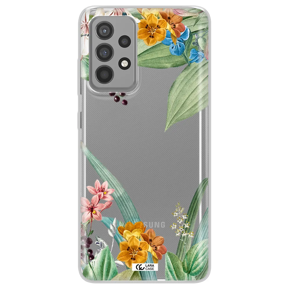 Summer Flower Vector Samsung A52 Clear TPU Case