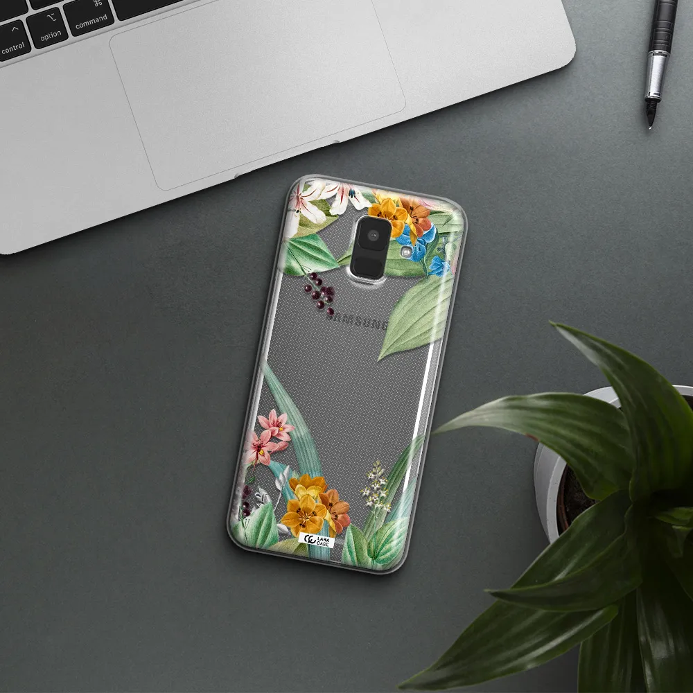 Summer Flower Vector Samsung A6 Clear TPU Case