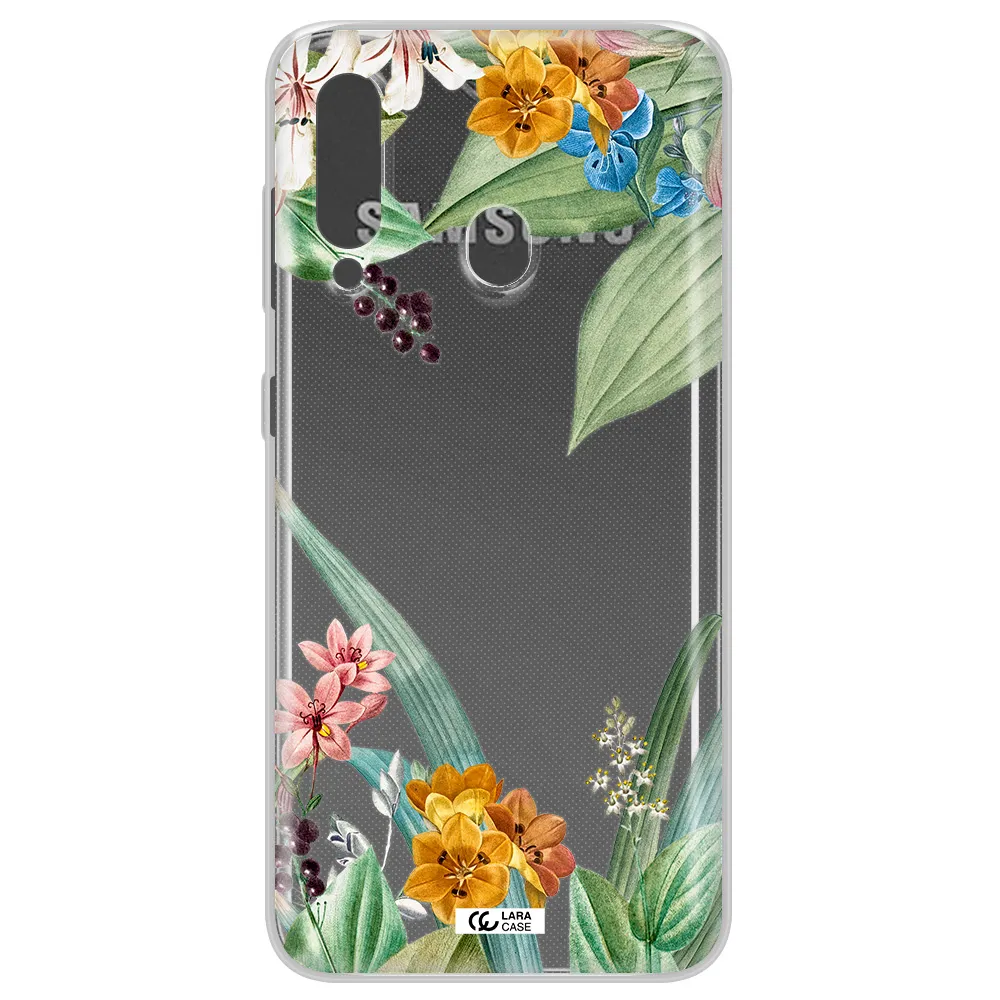 Summer Flower Vector Samsung A60 Clear TPU Case