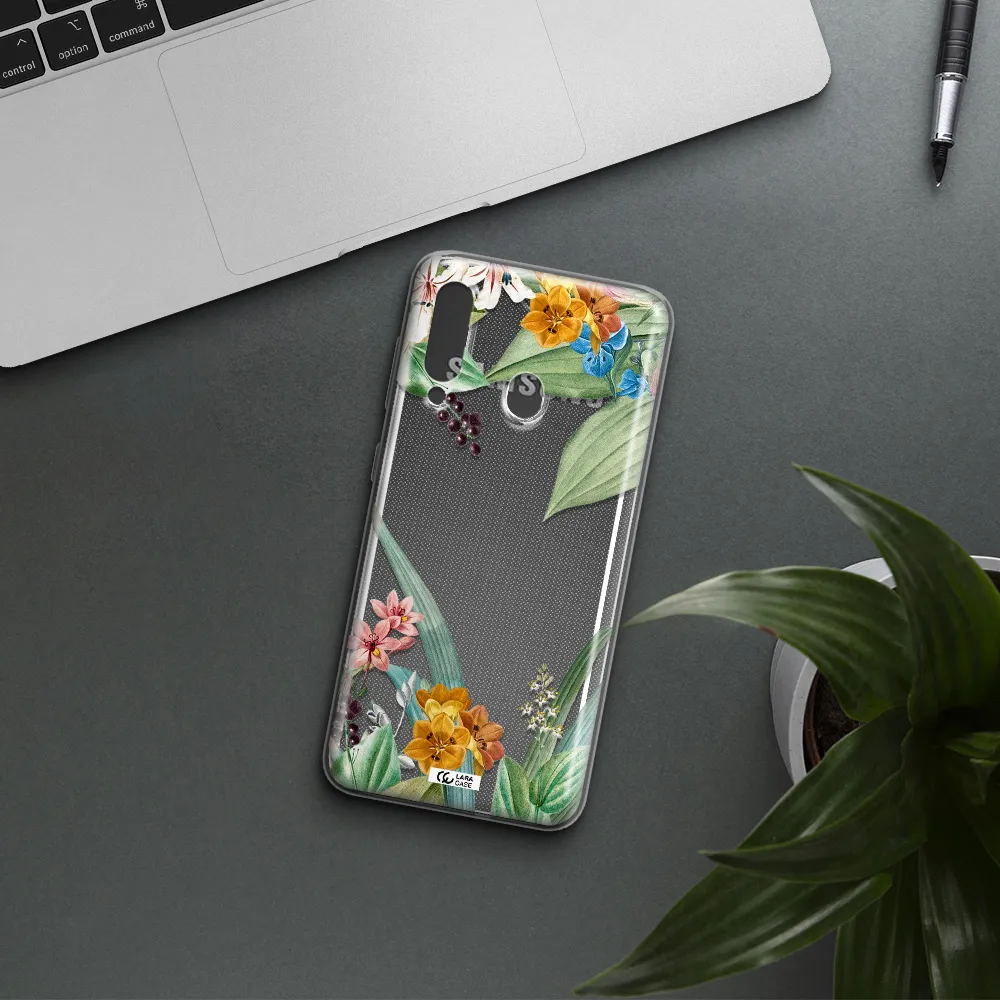 Summer Flower Vector Samsung A60 Clear TPU Case