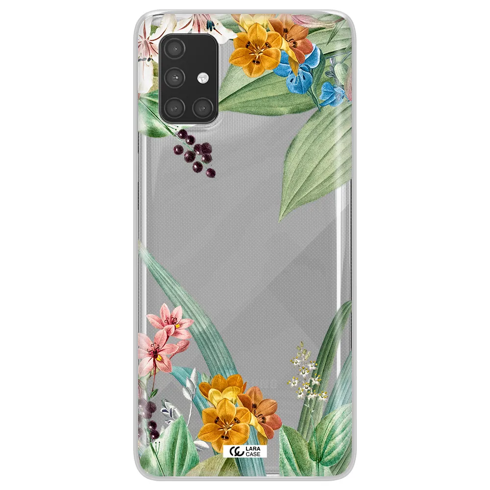 Summer Flower Vector Samsung A71 Clear TPU Case